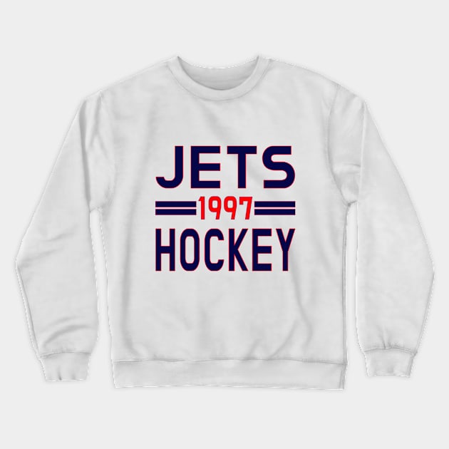 Jets Hockey Classic Crewneck Sweatshirt by Medo Creations